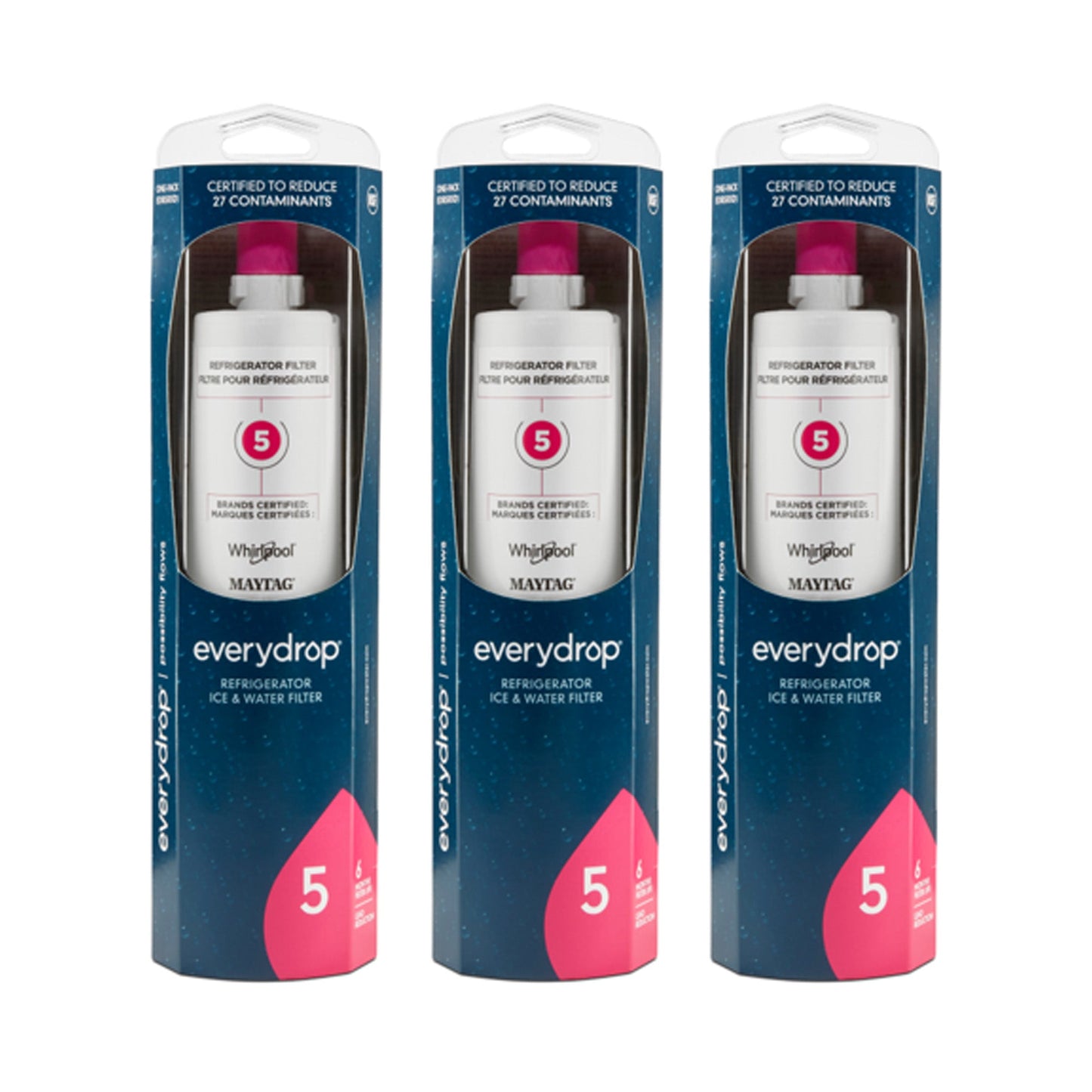 Everydrop by Whirlpool Ice and Water Refrigerator Filter 5, EDR5RXD1, Single-Pack